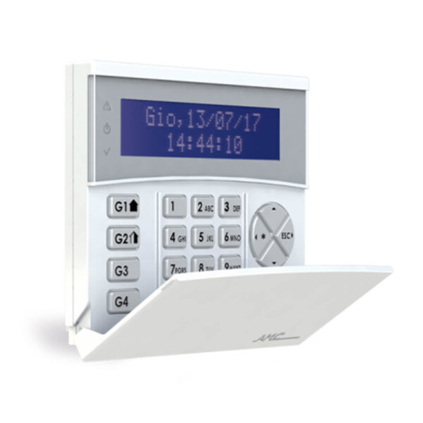 AMC K-LCD W800 tastiera wireless bidirezionale, LCD blu con lettore RFID/NFC integrato - colore bianco - 868 MHzper centrali SerieX V e XR800 V